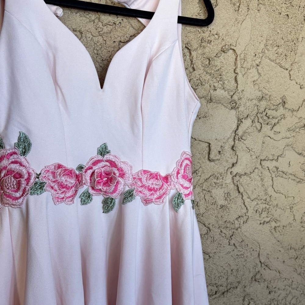 Elegant Pink Floral Dress